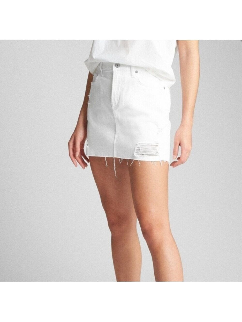 Gap Raw Hem Distressed Mini Skirt, Size 6
